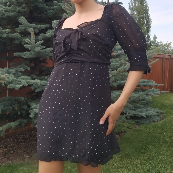 Yesstyle Ruffled Polka Dot Dress - Picture 2 of 5